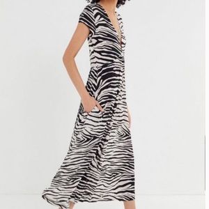 Urban Outfitters zebra print midi dress